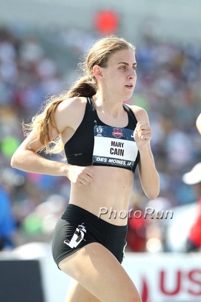 High Schooler Mary Cain in the Women's 1500m Final