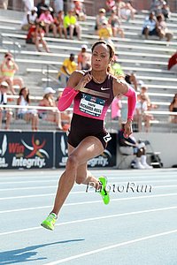 Sanya Richards Ross Ran in Flats