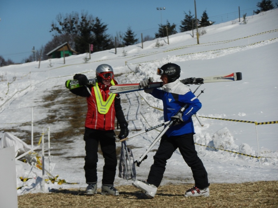 We Swear These Dudes Were Crossing the Course With Skis