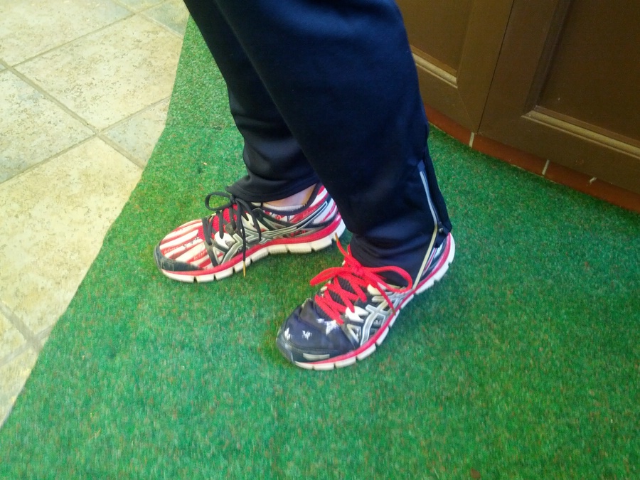 Deena with the Cool USA Asics Special Edition Shoes