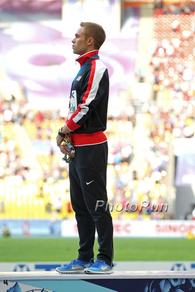 Nick Symmonds On the Medal Stand