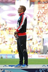 Nick Symmonds On the Medal Stand