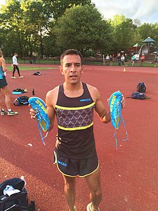 Leo and his new Hoka One One spikes