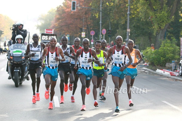 2014 Berlin Marathon Men's Lead Pack