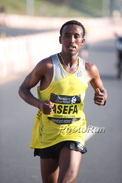 Tsegaye Mekonnen On His Way to Winning $200,000 (click for photo gallery)