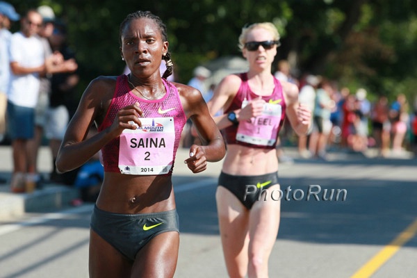 Betsy Saina Leads Gemma Steel