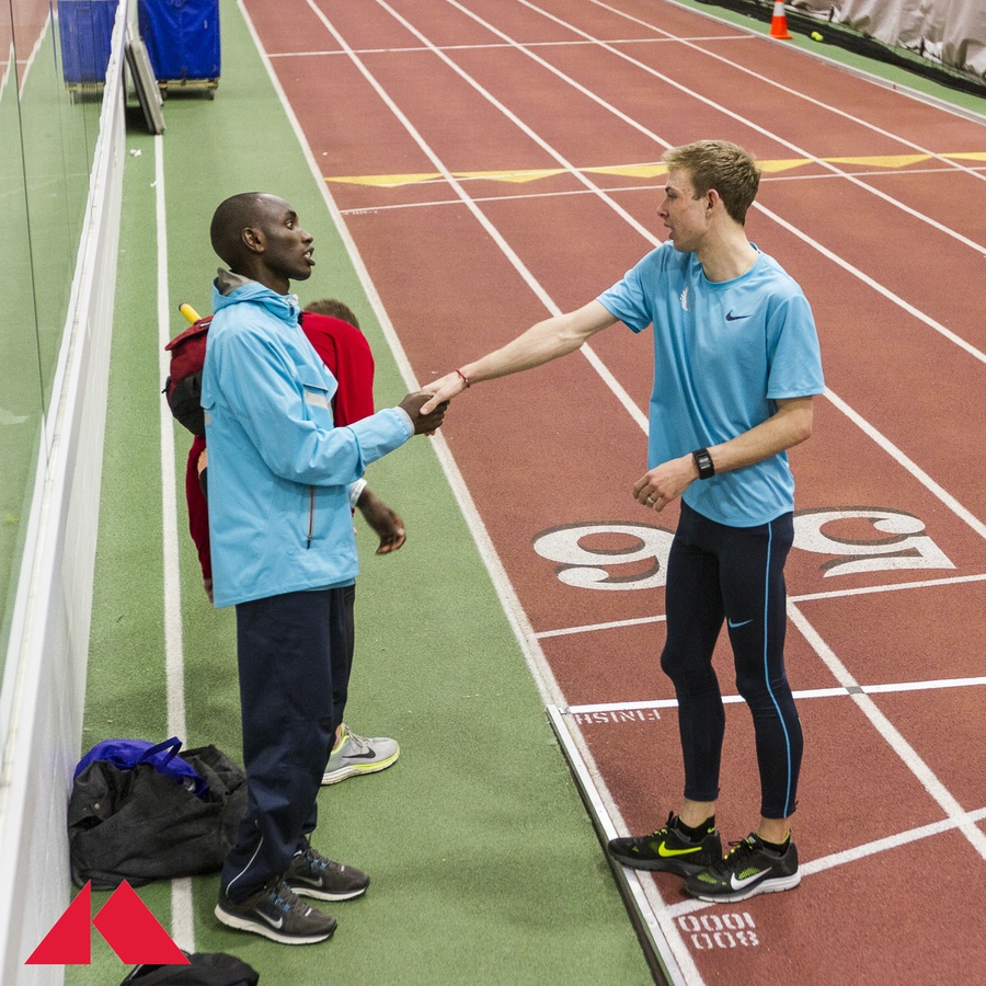 Galen Rupp and Birgen Shake Hands