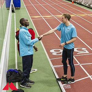 Galen Rupp and Birgen Shake Hands