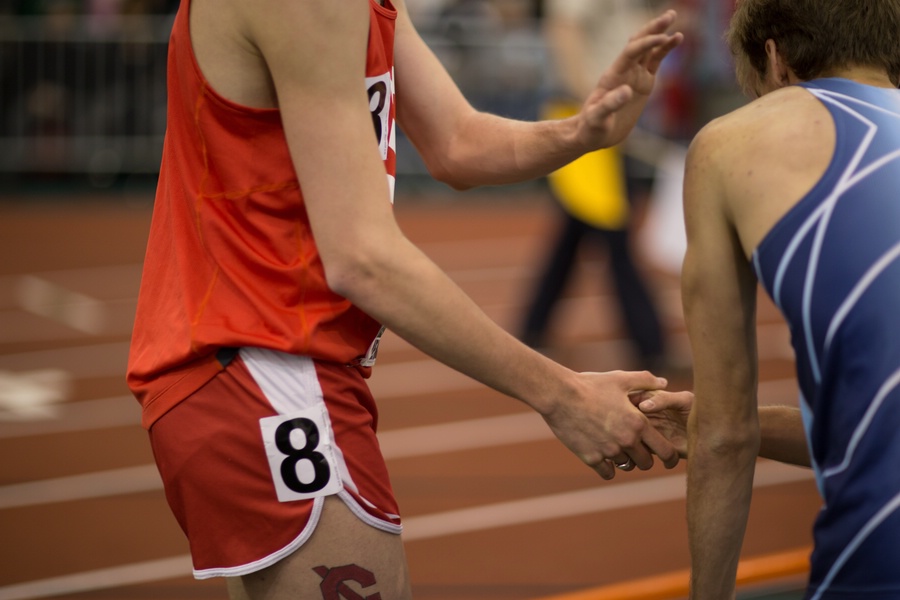 Weindlant Shakes Harry McFann's Hand