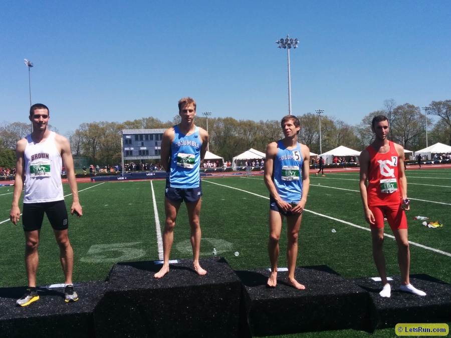 Brown's Tyler Benster,  Columbia's Harry McFann, Columbia's Brendon Fish, Will Weinlandt of Cornell