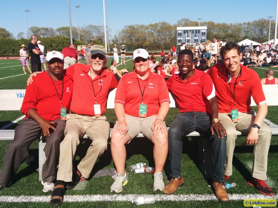 Victorius Cornell men's coaches, Kevin Thompson, Wayne Gustafson, Megan Johnson, Adrian Durant, Zeb Lang