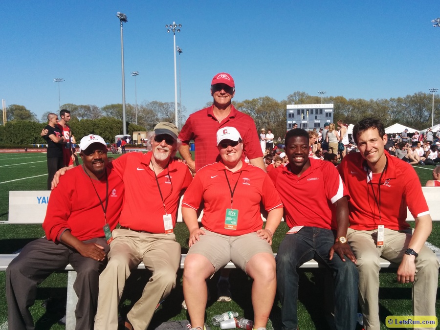 Head coach Nathan Taylor and the Cornell assistants