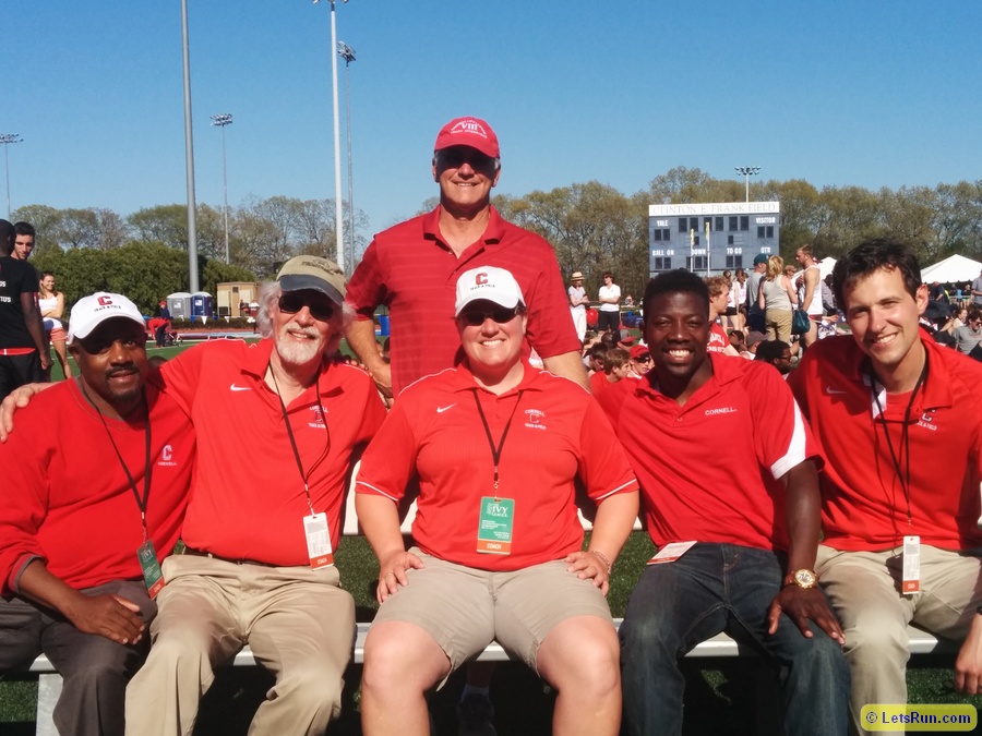 Head coach Nathan Taylor and the Cornell assistants