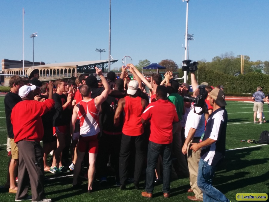 Cornell men celebrate