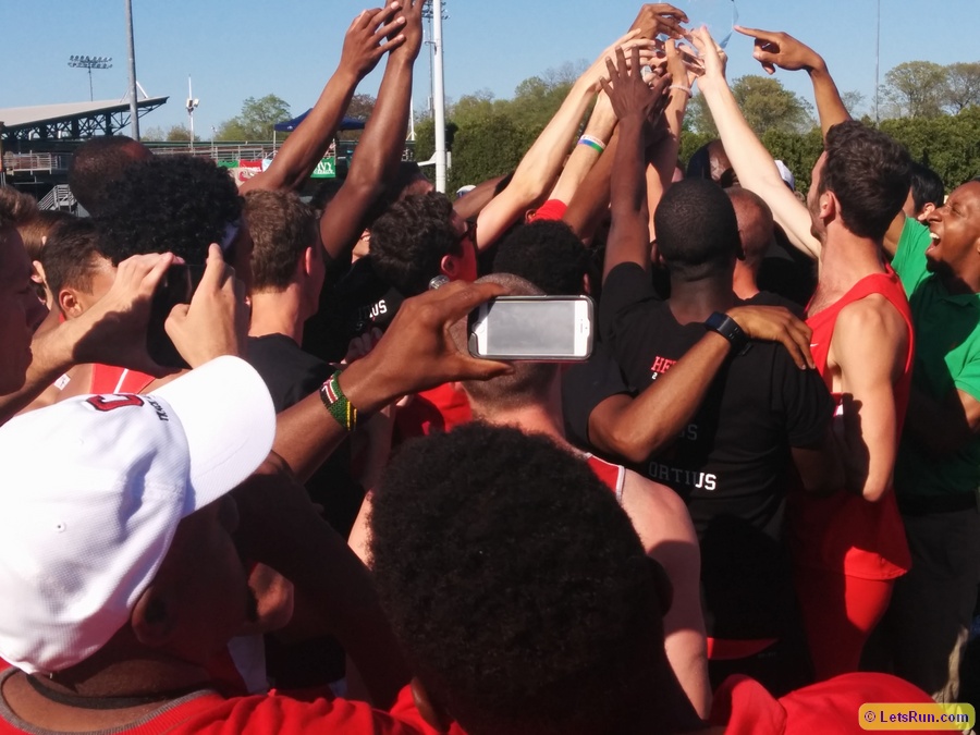 Cornell men celebrate