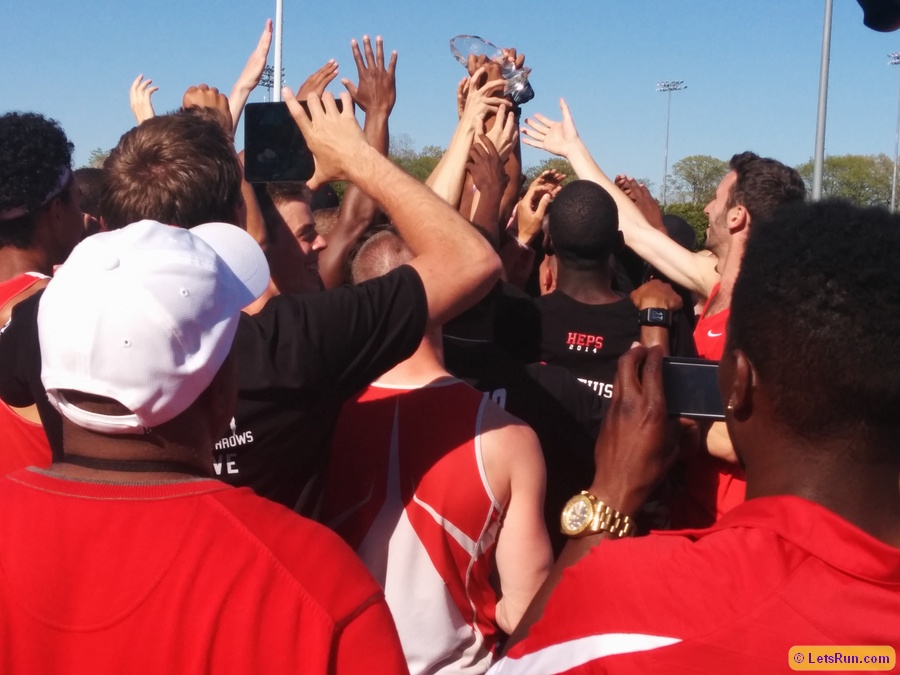 Cornell men celebrate