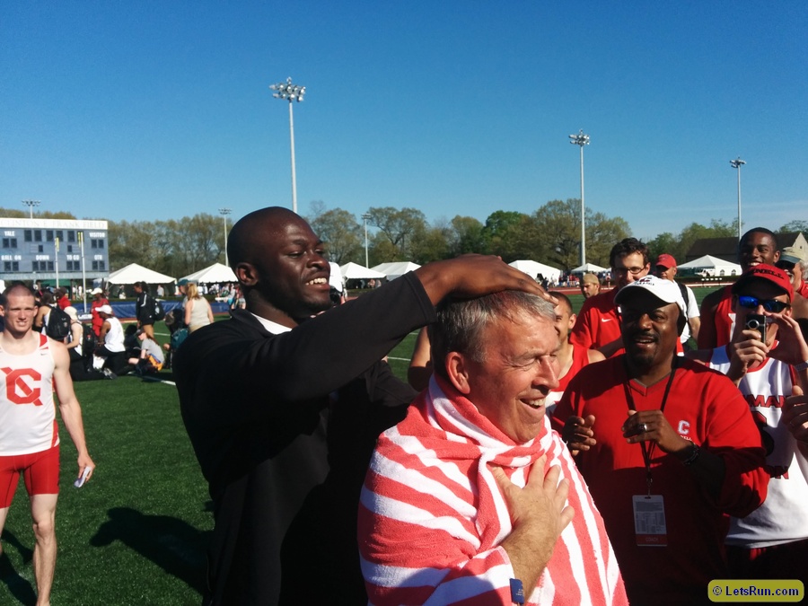 Shot put star Stephen Mozia and Andy Noel