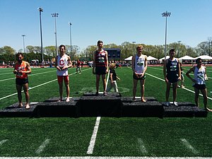 Steeple scorers l to r: George Gallaso (5th), David Melly (3rd), Brendan Smith (1st), Henry Sterling (2nd), Dunan Tomlin (4th), Jordan Mann (6th)