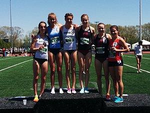 1500 scorers l to r:  Elizabeth Markowitz (5th), Olivia Sadler (3rd), Dana Giordano (1st), Molly Renfer (2nd), Sarah Gillespie (4th), Ashley Montgomery (6th)