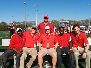 Head coach Nathan Taylor and the Cornell assistants
