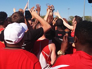 Cornell men celebrate