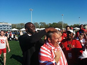 Shot put star Stephen Mozia and Andy Noel