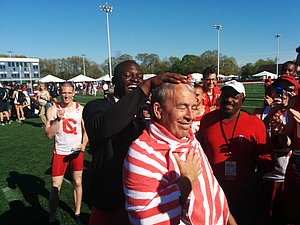 Shot put star Stephen Mozia and Andy Noel