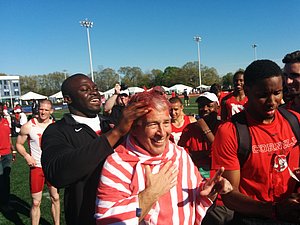 Shot put star Stephen Mozia and Andy Noel