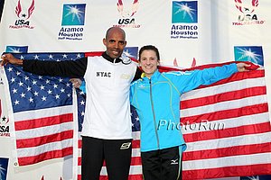 Meb Keflezighi and Serena Burla Celebrate
