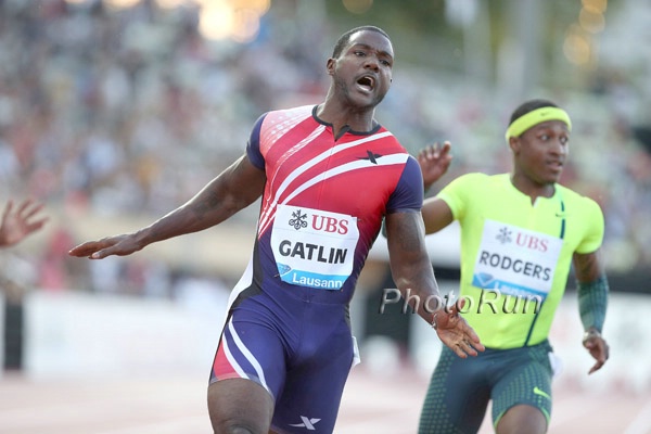 Justin Gatlin wins in Lausanne