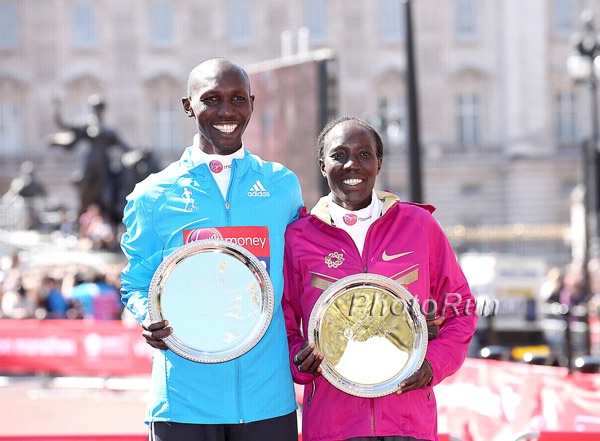 Wilson Kipsang and Edna Kiplagat