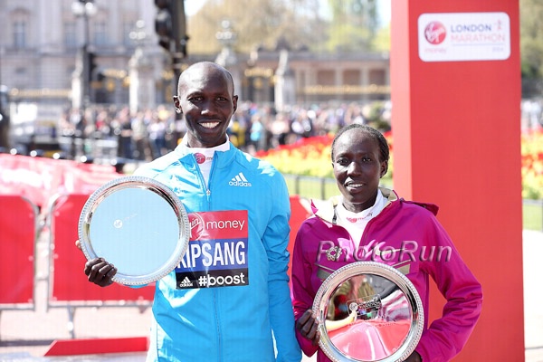 Wilson Kipsang and Edna Kiplagat