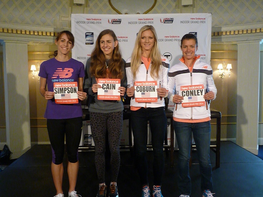 Jenny Simpson, Mary Cain, Emma Coburn, and Kim Conley