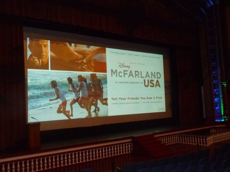 Disney XC Movie McFarland USA with Kevin Costner Was Screened
