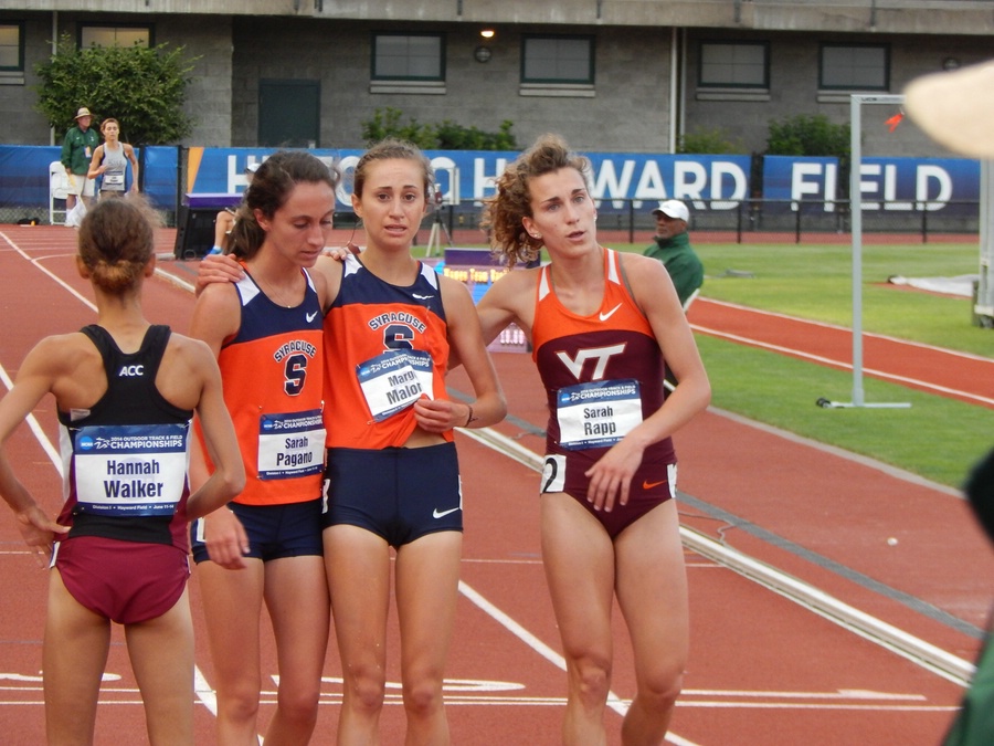 Teammates Sarah Pagano and Margo Malone of Syracuse