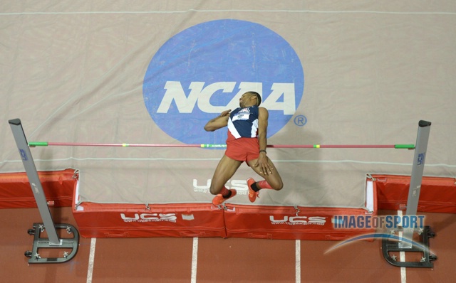 Nick Ross of Arizona places second in the high jump at 7-6 (2.29m)