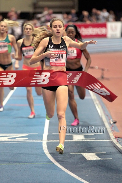 Mary Cain World Junior 1000m Record and the Win