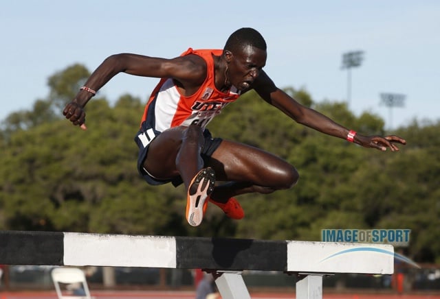Anthony Rotich of UTEP placed second in the men's steeple in 8:30.54