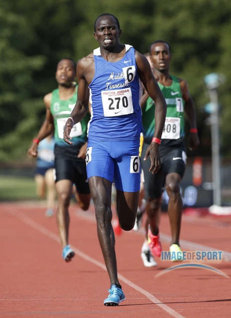 Eliud Rutto of Middle Tennessee 1:45.37 In 2nd Heat of 800