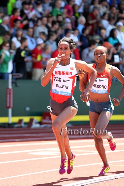 Mimi Belete and Mercy Cherono