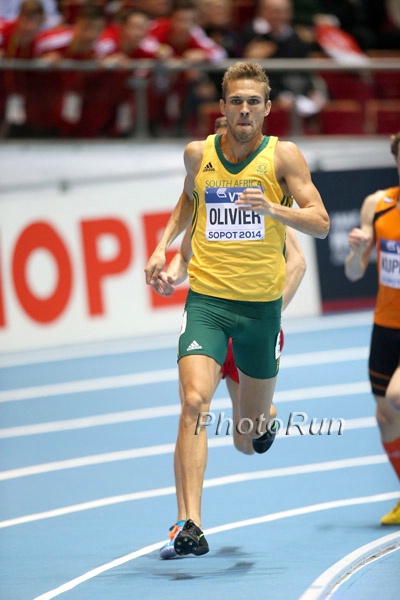 Andrew Olivier in 2nd Indoor 800 Ever