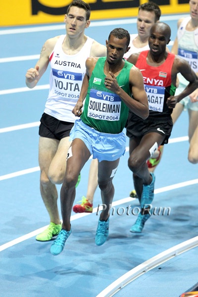 Ayanleh Souleiman with Silas Kiplagat and Nate Brannen