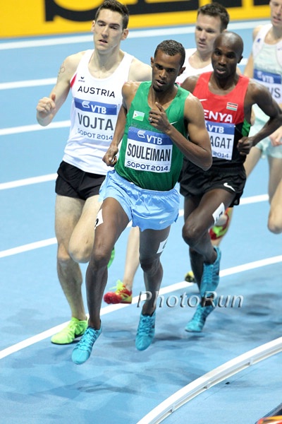 Ayanleh Souleiman with Silas Kiplagat and Nate Brannen