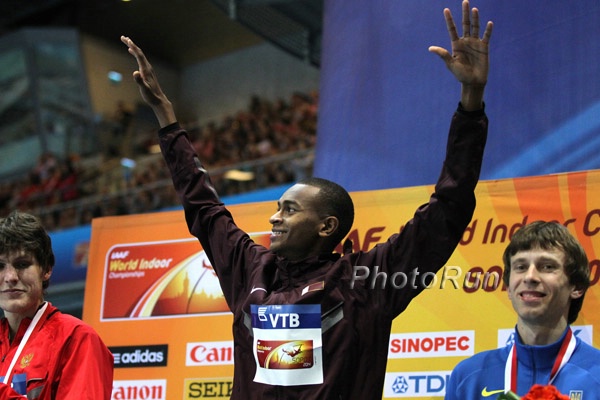 Mutaz Essa Barshim On Medal Stand