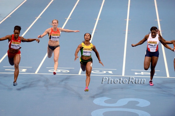 Murielle Ahouré Silver, Tianna Bartoletta Bronze