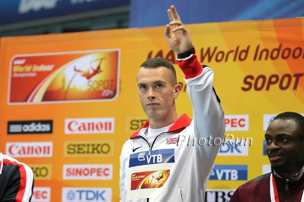 Men's 60 Medals: Richard Kilty Gold