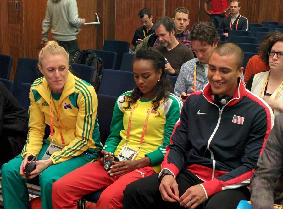 Sally Pearson, Genzebe Dibaba and Ashton Eaton