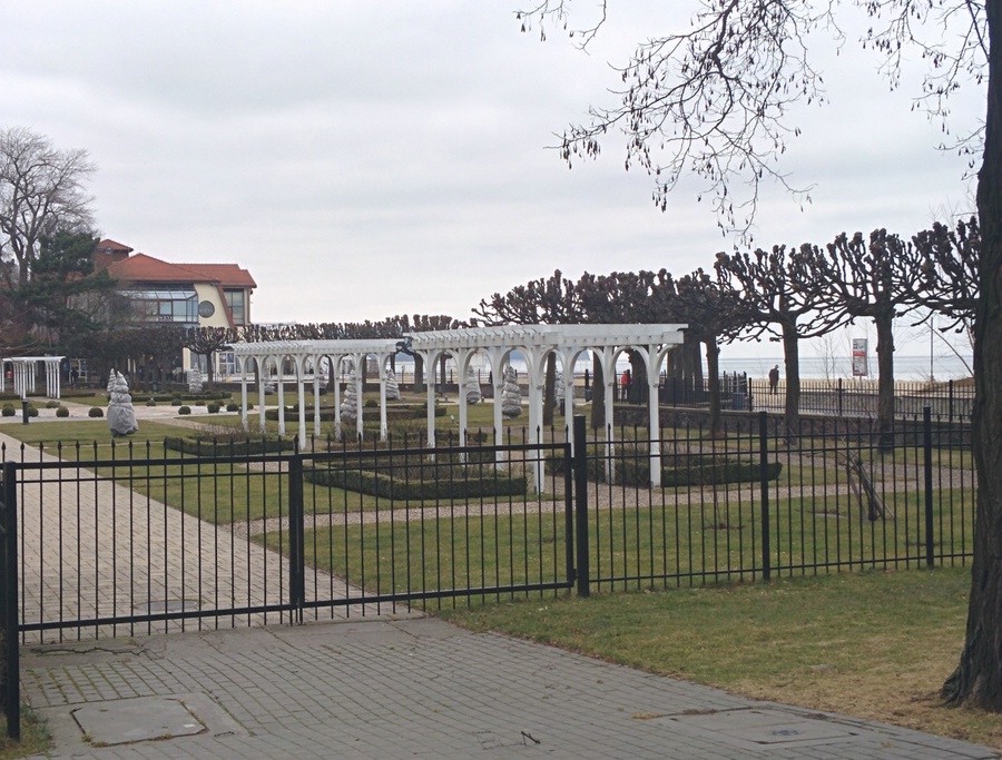 This is the promenade just outside the beach