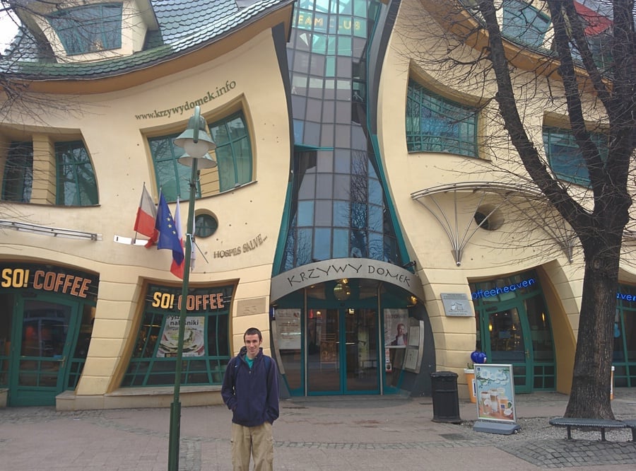 Nothing is wrong with your eyes - the famous crooked house in Sopot, Poland