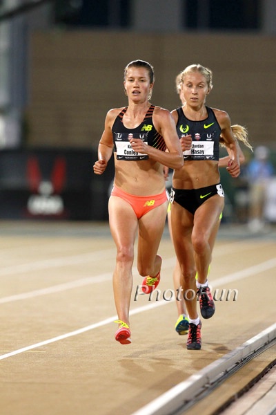 Kim Conley Leads Jordan Hasay